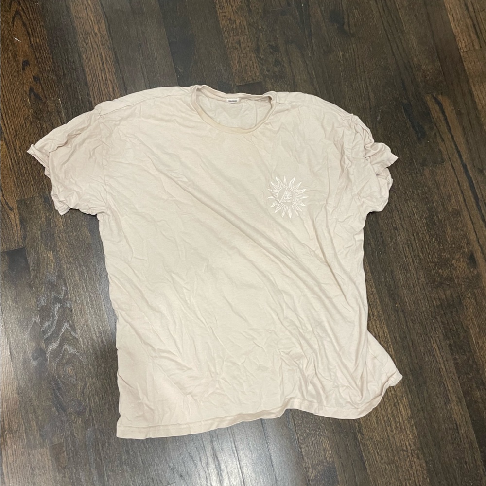 Garage oversized tan t-shirt small